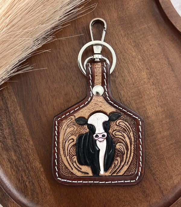 <font color=BLUE>WATCH BAND/ GIFT ITEMS</font> :: KEYCHAINS :: Wholesale Genuine Leather Cattle Tag Keychain