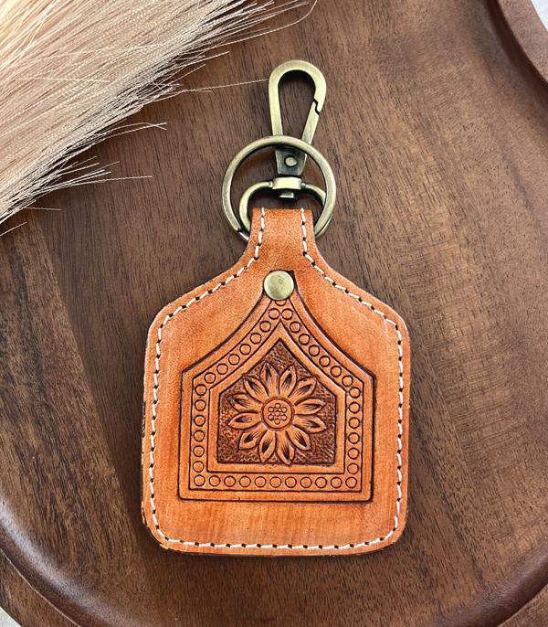 <font color=BLUE>WATCH BAND/ GIFT ITEMS</font> :: KEYCHAINS :: Wholesale Genuine Leather Cattle Tag Keychain