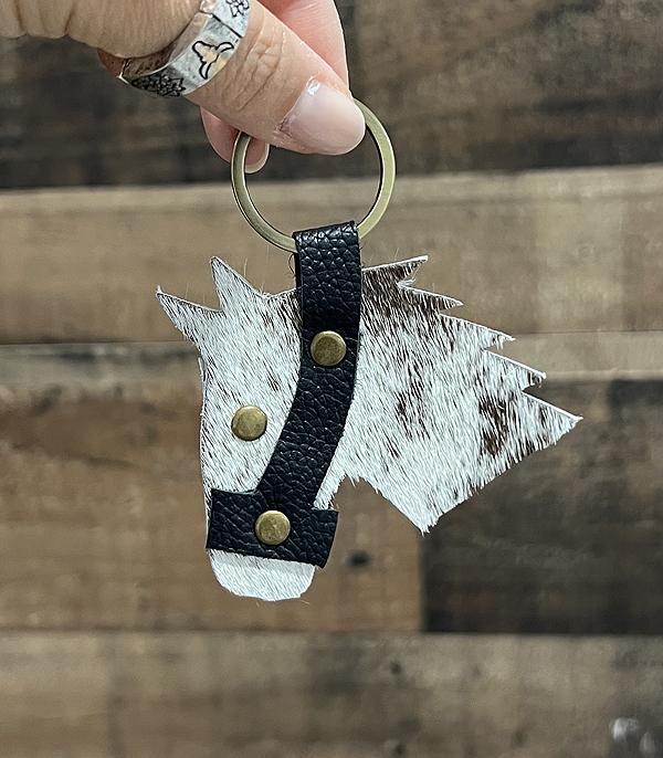 <font color=BLUE>WATCH BAND/ GIFT ITEMS</font> :: KEYCHAINS :: Wholesale Western Cowhide Horse Keychain