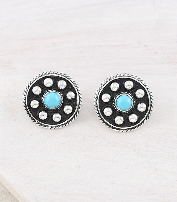 WHAT'S NEW :: Wholesale Western Turquoise Concho Earrings