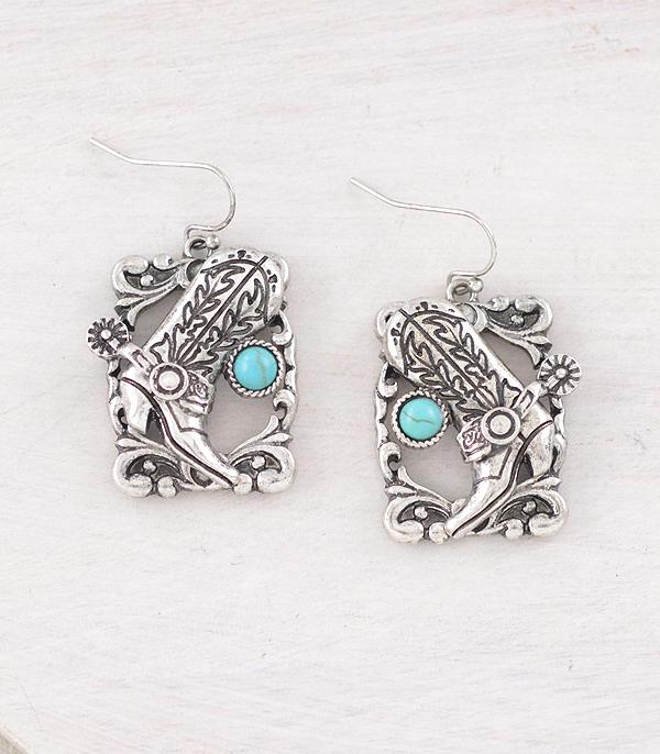 EARRINGS :: WESTERN HOOK EARRINGS :: Wholesale Western Cowboy Boot Earrings