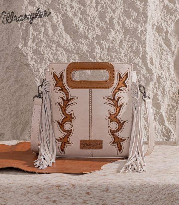 New Arrival :: Wholesale Wrangler Boot Scroll Fringe Crossbody