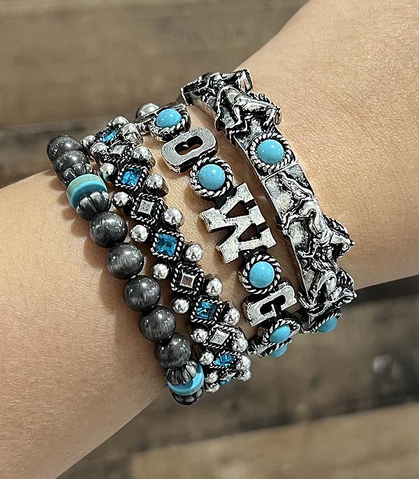 WHAT'S NEW :: Wholesale Western Cowgirl Stacked Bracelet Set
