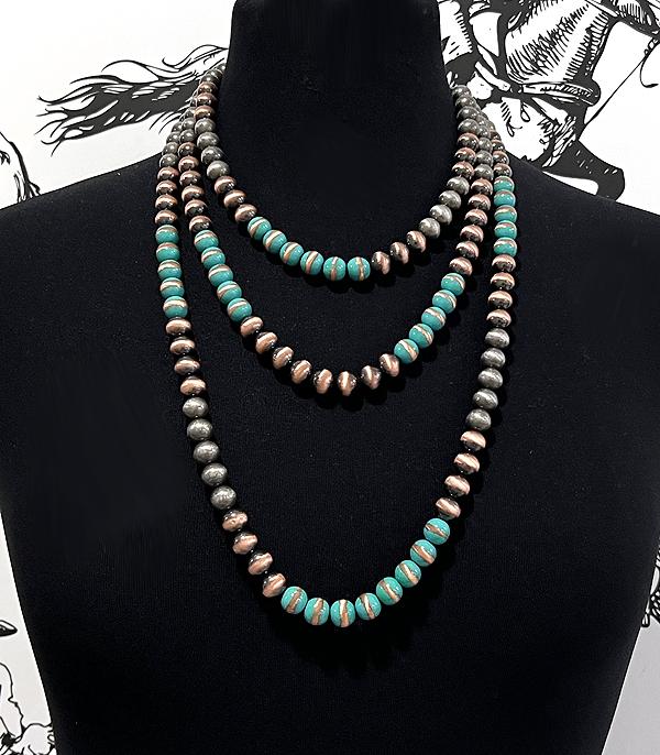 WHAT'S NEW :: Wholesale Western Layered Navajo Pearl Necklace