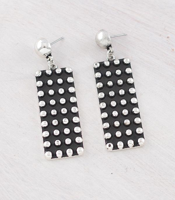 EARRINGS :: WESTERN POST EARRINGS :: Wholesale Western Bubble Concho Textured Earrings