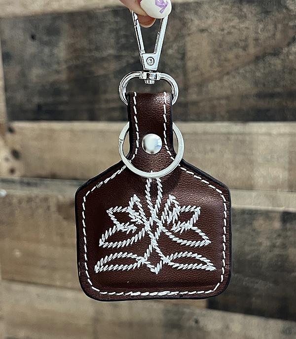<font color=BLUE>WATCH BAND/ GIFT ITEMS</font> :: KEYCHAINS :: Wholesale Leather Boot Stitch Cattle Tag Keychain