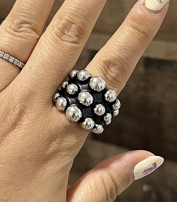 RINGS :: Wholesale Western Bubble Textured Concho Ring