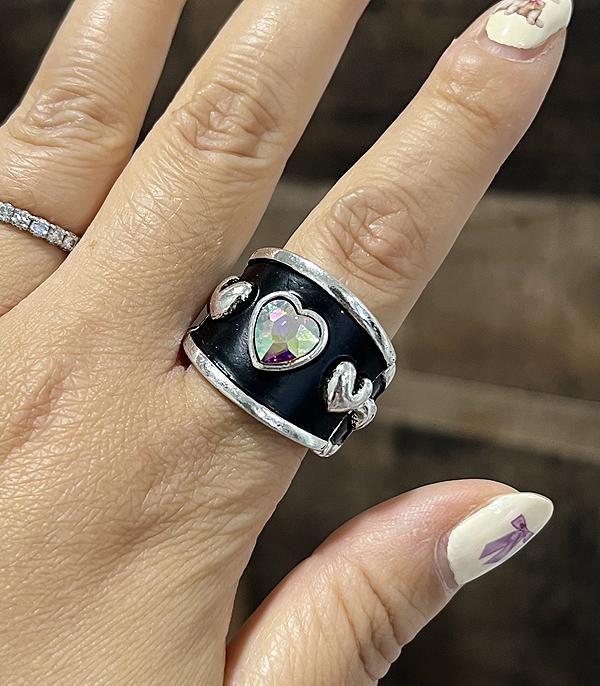 RINGS :: Wholesale Western Heart AB Stone Concho Ring