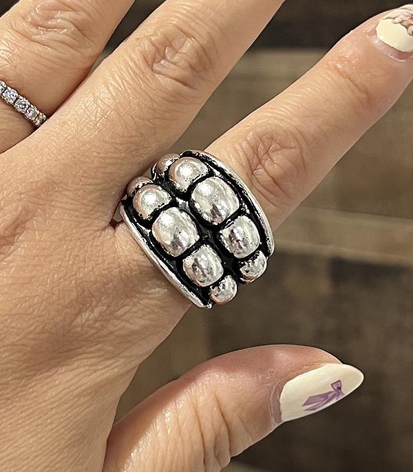 RINGS :: Wholesale Western Bubble Textured Concho Ring