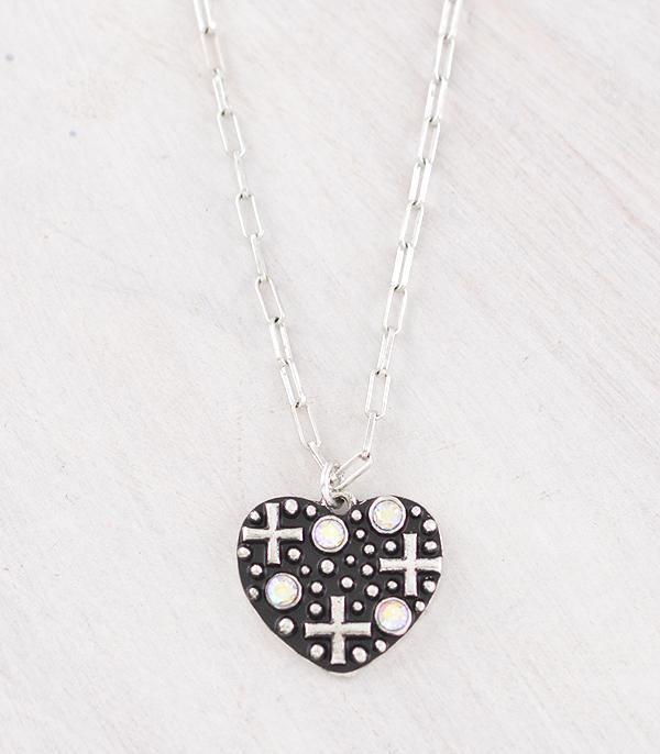 WHAT'S NEW :: Wholesale Western Heart Cross Necklace