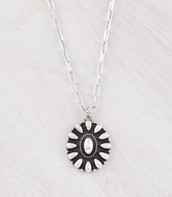 NECKLACES :: WESTERN TREND :: Wholesale Western Oval Concho Necklace