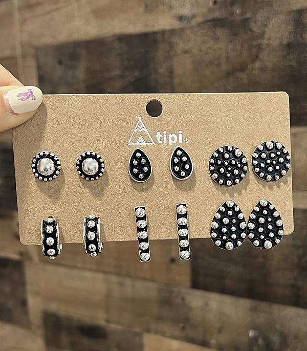 EARRINGS :: WESTERN POST EARRINGS :: Wholesale Western Bubble Textured Earrings