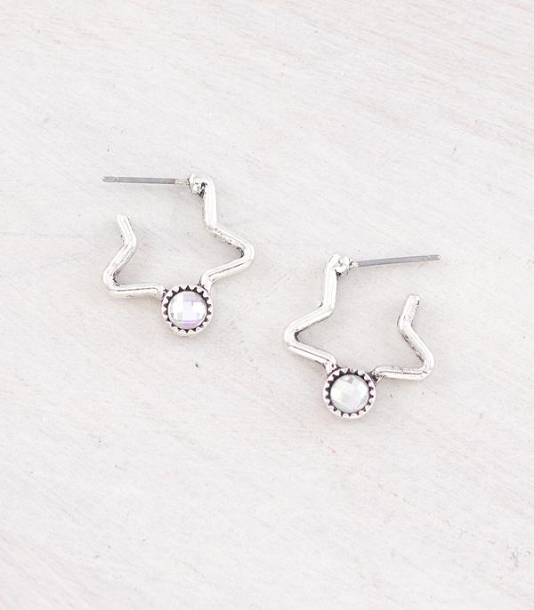 EARRINGS :: HOOP EARRINGS :: Wholesale Western Star Hoop Earrings