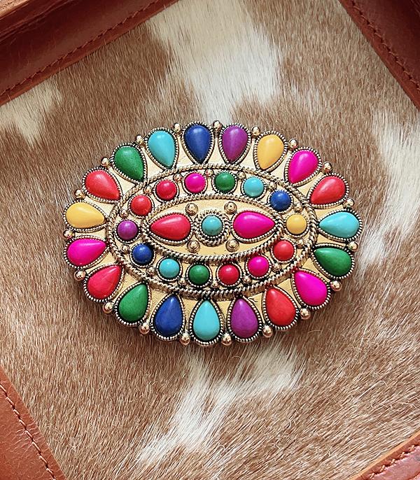 WHAT'S NEW :: Wholesale Western Multicolor Stone Belt Buckle