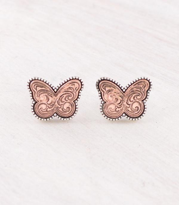 WHAT'S NEW :: Wholesale Western Tooling Butterfly Earrings