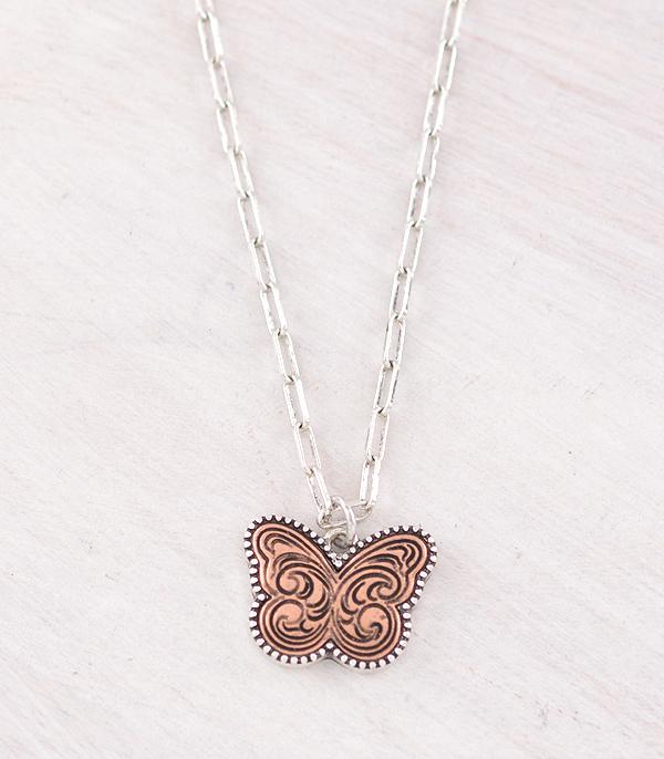 WHAT'S NEW :: Wholesale Western Tooling Butterfly Necklace