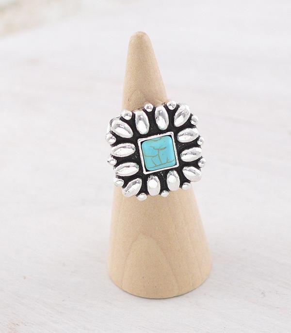 RINGS :: Wholesale Western Turquoise Concho Ring