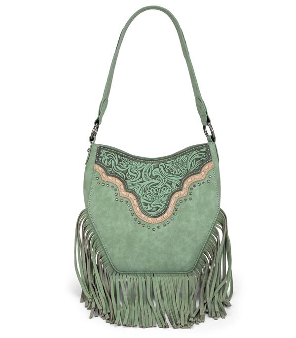 WHAT'S NEW :: Wholesale Montana West Tooled Fringe Hobo Bag