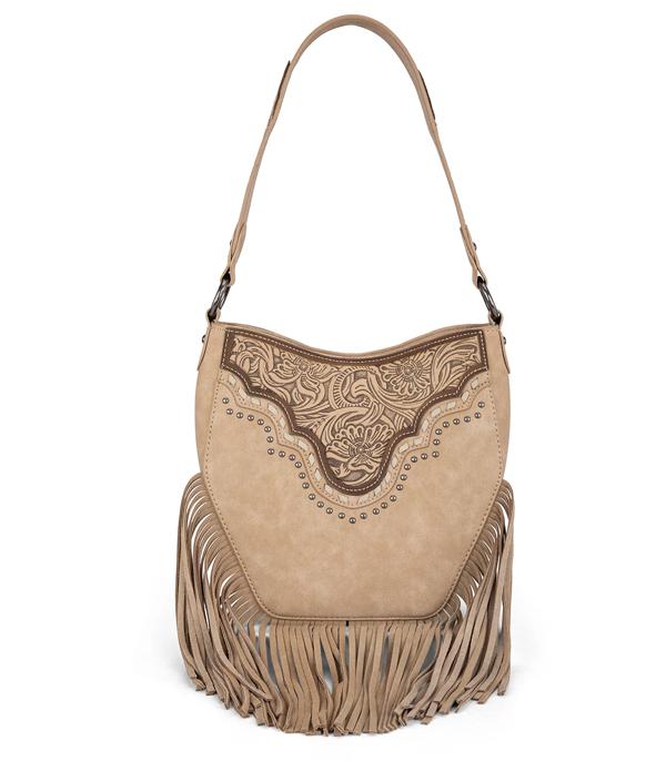 WHAT'S NEW :: Wholesale Montana West Tooled Fringe Hobo Bag