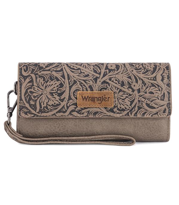 WHAT'S NEW :: Wholesale Wrangler Floral Tooled RFID Wristlet