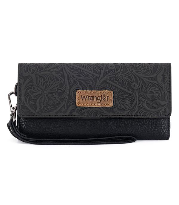 WHAT'S NEW :: Wholesale Wrangler Floral Tooled RFID Wristlet