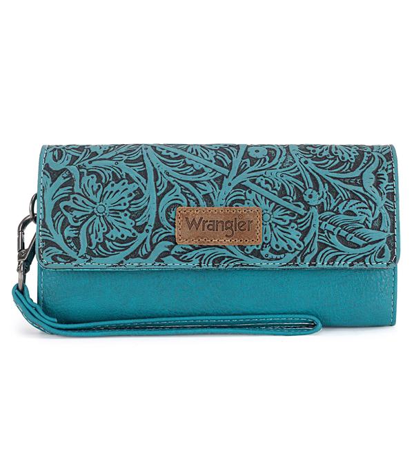WHAT'S NEW :: Wholesale Wrangler Floral Tooled RFID Wristlet