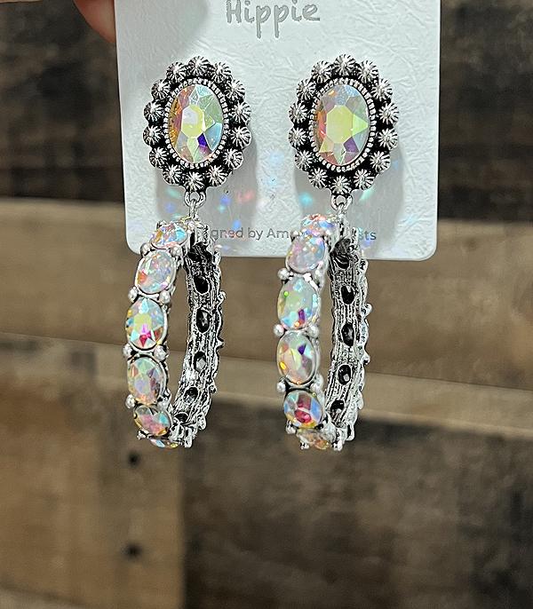 WHAT'S NEW :: Wholesale Western AB Stone Hoop Earrings