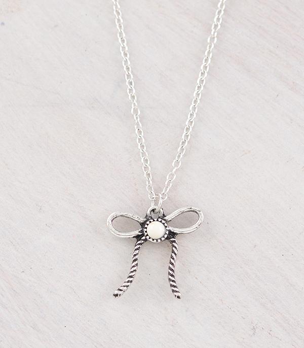 NECKLACES :: CHAIN WITH PENDANT :: Wholesale Western Bow Pendant Necklace