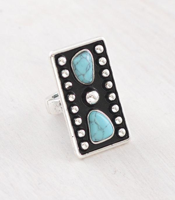 RINGS :: Wholesale Western Turquoise Concho Ring