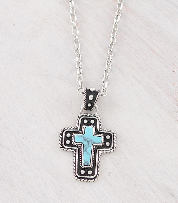 WHAT'S NEW :: Wholesale Western Turquoise Cross Concho Necklace