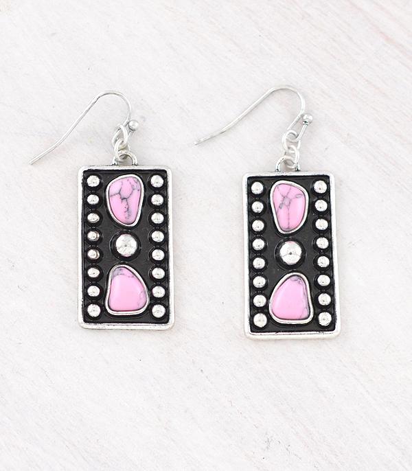 WHAT'S NEW :: Wholesale Western Pink Stone Concho Earrings