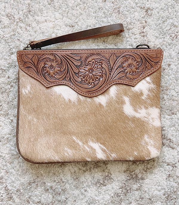 HANDBAGS :: CROSSBODY I CLUTCH BAGS :: Wholesale Western Tooling Cowhide Clutch Crossbody