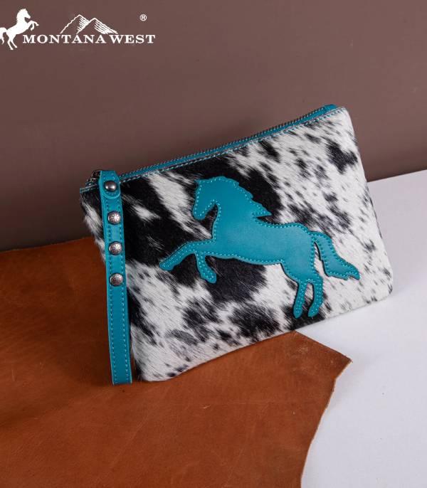 New Arrival :: Wholesale Montana West Cowhide Leather Wristlet
