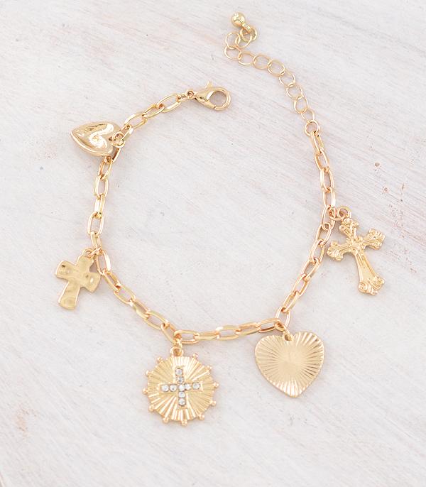 New Arrival :: Wholesale Trending Cross Charm Bracelet