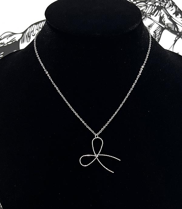 New Arrival :: Wholesale Trending Rope Bow Necklace