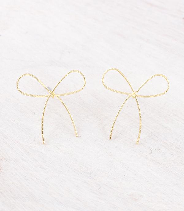 EARRINGS :: POST EARRINGS :: Wholesale Trending Rope Bow Earrings