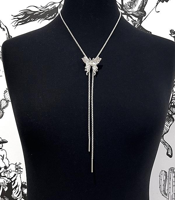 New Arrival :: Wholesale Trending Butterfly Bolo Necklace
