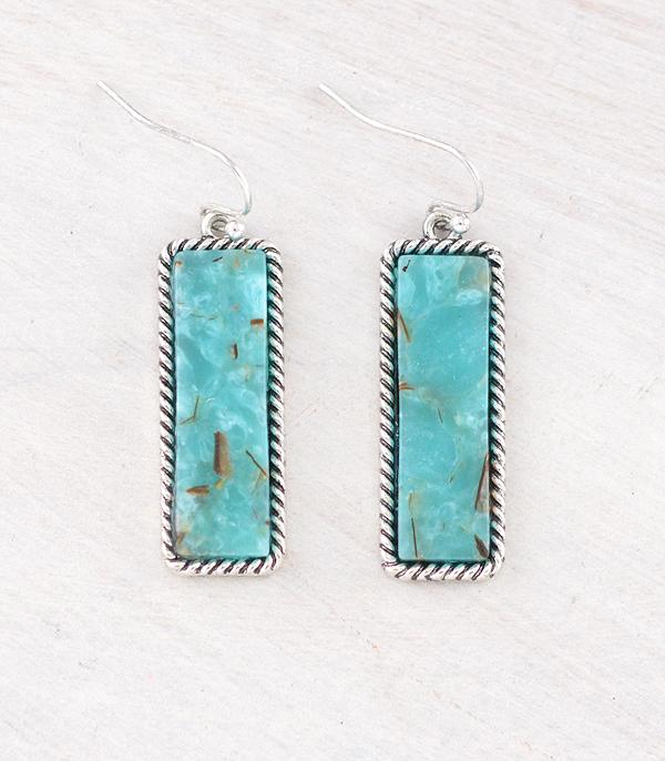 EARRINGS :: WESTERN HOOK EARRINGS :: Wholesale Western Turquoise Bar Earrings
