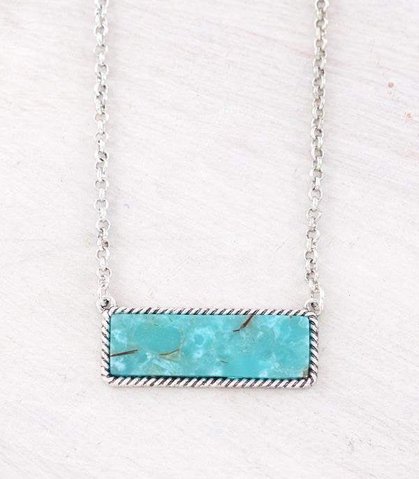 New Arrival :: Wholesale Western Turquoise Bar Necklace