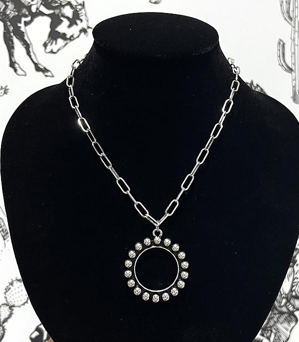 NECKLACES :: WESTERN TREND :: Wholesale Western Round Concho Necklace