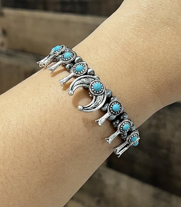 BRACELETS :: STRETCH :: Wholesale Western Squash Blossom Bracelet