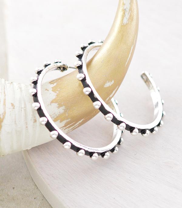 New Arrival :: Wholesale Western Stud Hoop Earrings