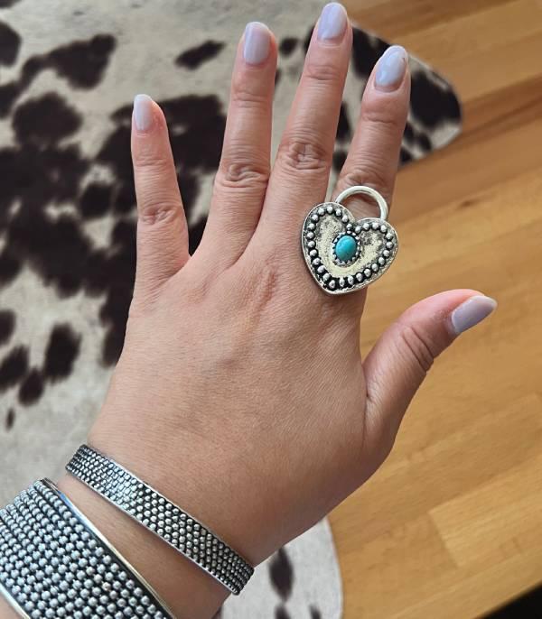 New Arrival :: Wholesale Western Tipi Brand Lock Heart Ring