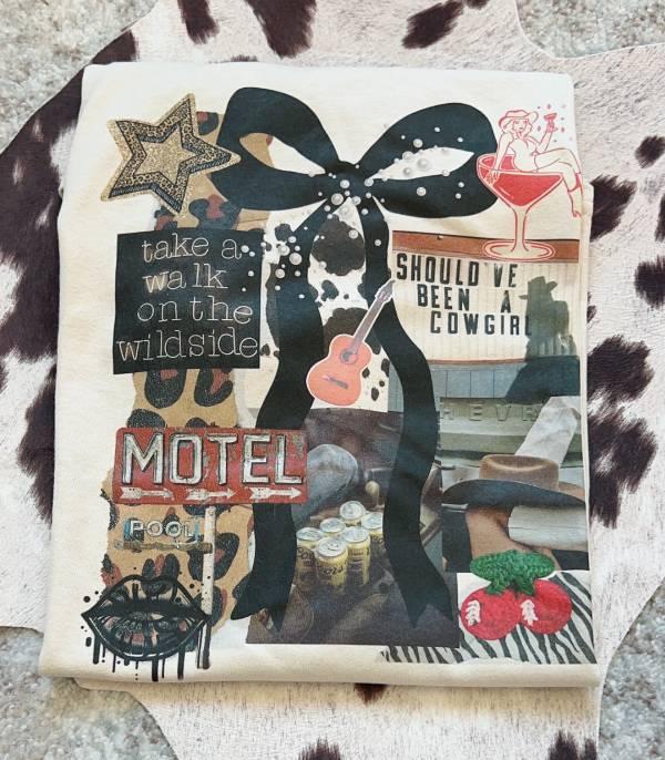 New Arrival :: Wholesale Trending Western Cowgirl Collage Tshirt