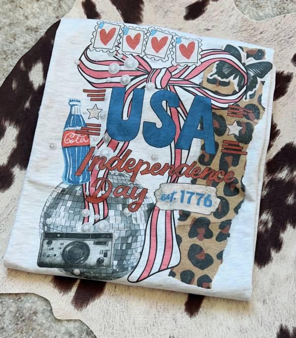 New Arrival :: Wholesale Western Trending USA Collage Tshirt