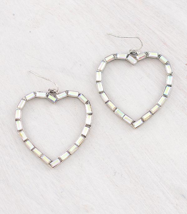 New Arrival :: Wholesale Western AB Heart Earrings