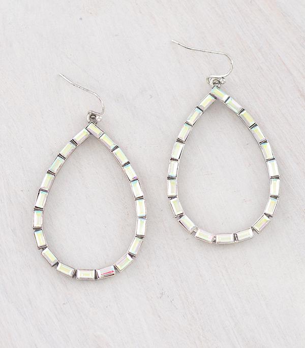 New Arrival :: Wholesale AB Stone Teardrop Earrings