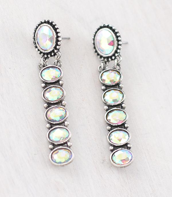 New Arrival :: Wholesale Western AB Stone Drop Earrings