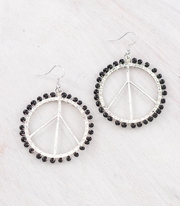 New Arrival :: Wholesale Western Peace Dangle Earrings