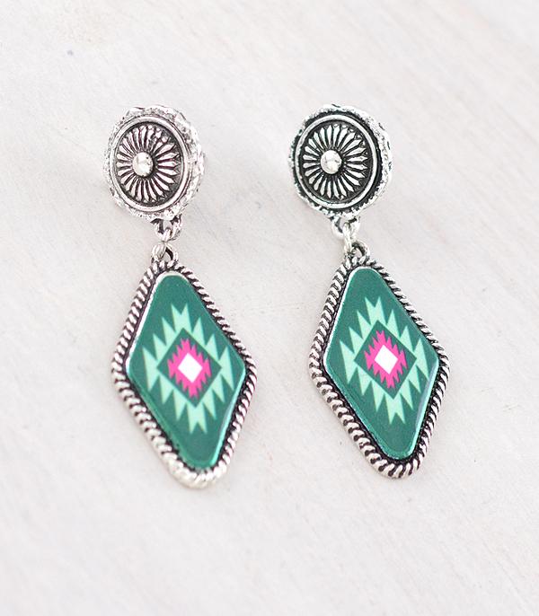New Arrival :: Wholesale Western Aztec Concho Post Earrings